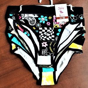 Justice 5 Pack Bikini Panties Girls 10 NWT